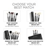 image:imageSigma Beauty Essential Trio Brush Set  Portable Makeup Brushes 3 Pc BlackBlack