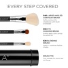 image:imageSigma Beauty Essential Trio Brush Set  Portable Makeup Brushes 3 Pc BlackBlack
