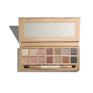 image:imageSIGMA BEAUTY Vintage Radiance Eyeshadow Palette 14 Shades DualEnded Brush
