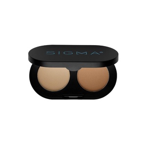 image:imageSigma Beauty Color  Shape Brow Powder Duo  Eye Brow Palette for Natural Defined Brows  Dark amp Light Brow Powder to Tint amp Highlight  Vegan Paraban Free Sulfate Free Mirror Included  LightLight