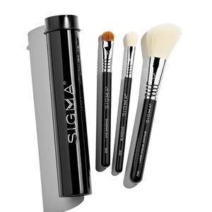 image:imageSigma Beauty Essential Trio Brush Set  Portable Makeup Brushes 3 Pc BlackBlack
